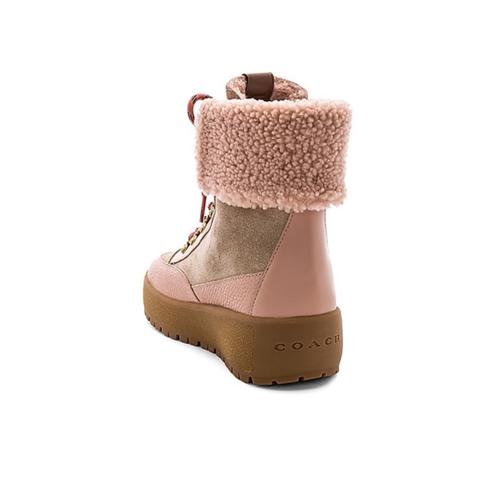 Coach Tyler Shearling Fold over Platform Boot 7 - Picture 4 of 14